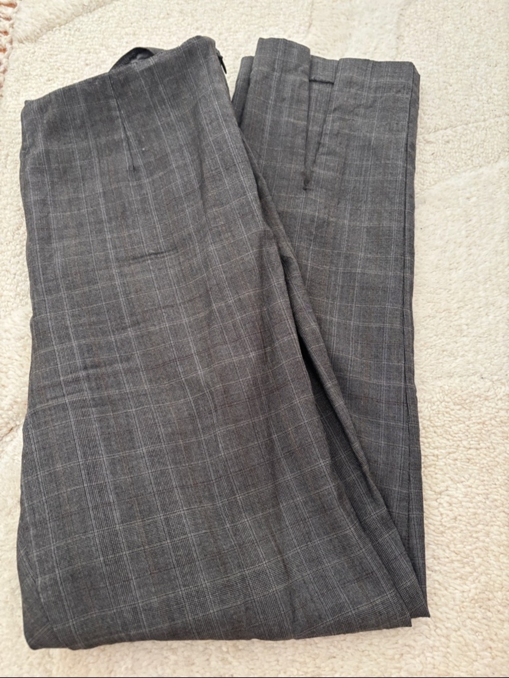 Frame Gray Plaid Dress Pants